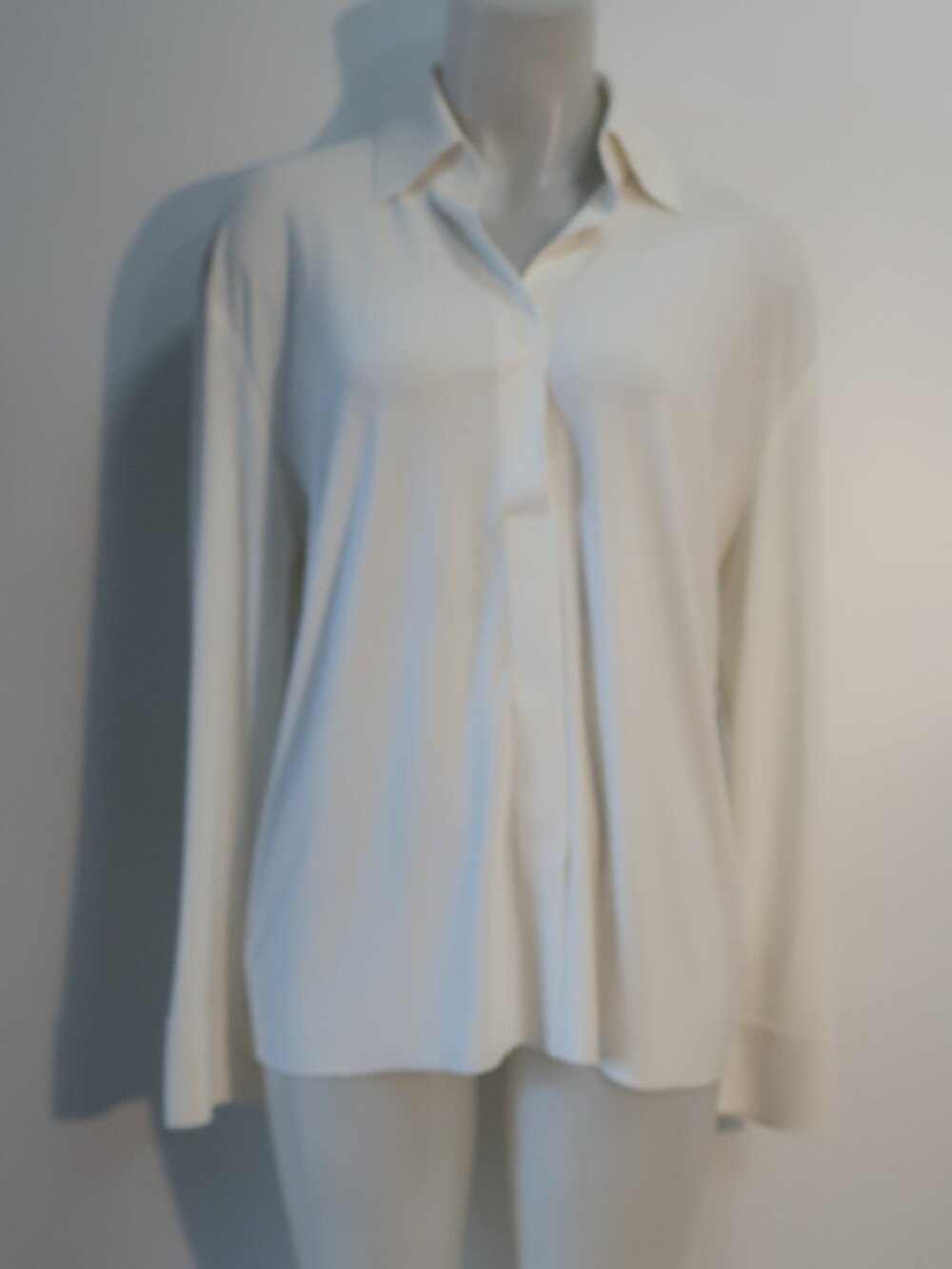 Womens Norma Kam Ivory (Item- 122) Stretch Pullover Blouse Top S